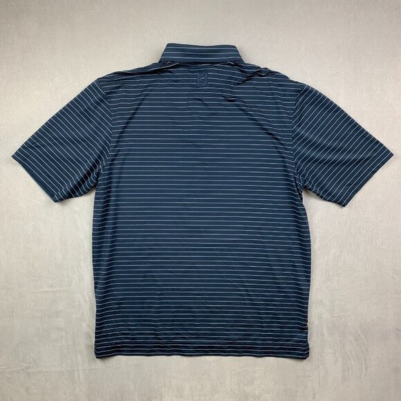 FootJoy Men's Navy Striped Polo Shirt - Picture 7 of 8